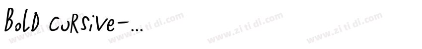 Bold cursive字体转换